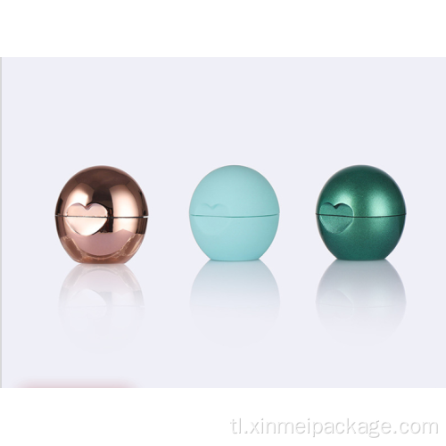 7g lip balm ball jar na may puso